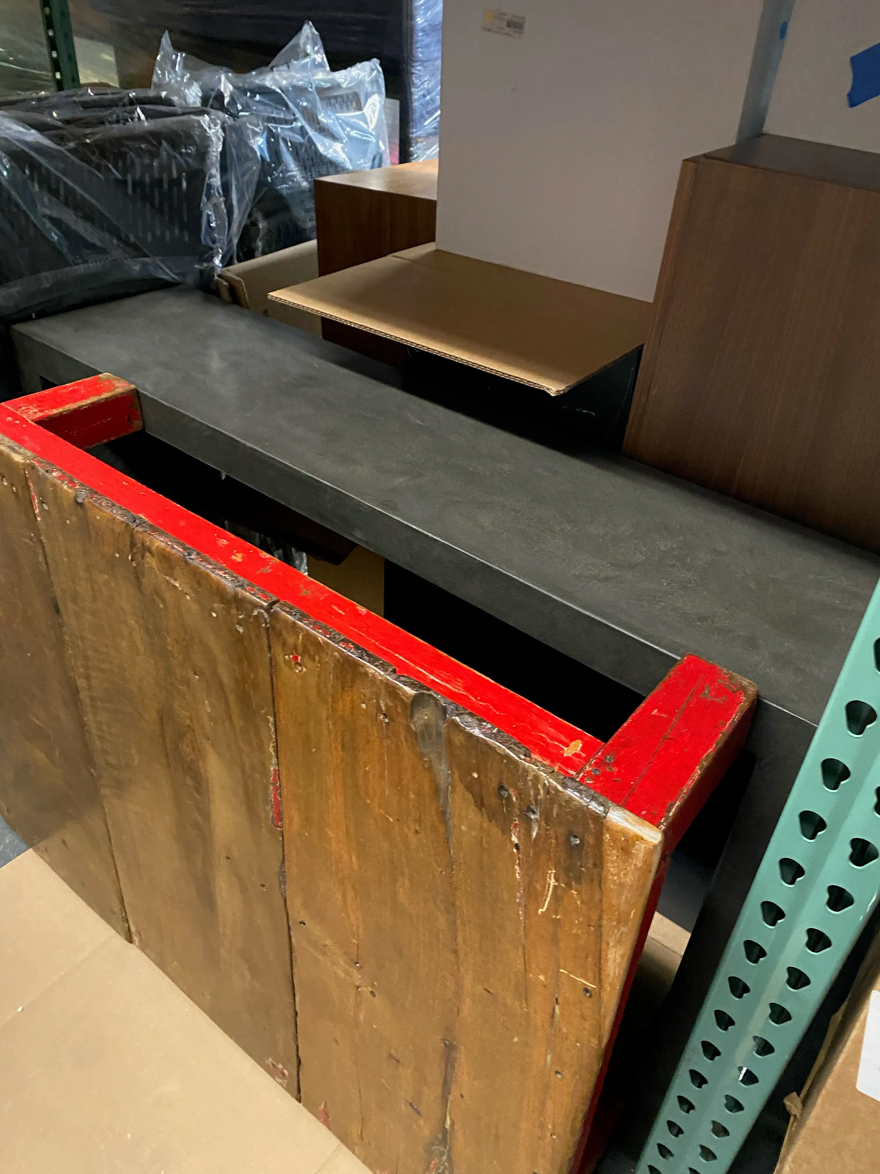 low rustic wood coffee table 