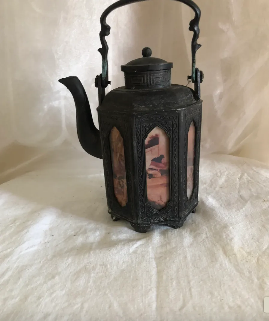 antique chinese teapot Multi-Color print, 1850-1899 Antique Chinese Teapot