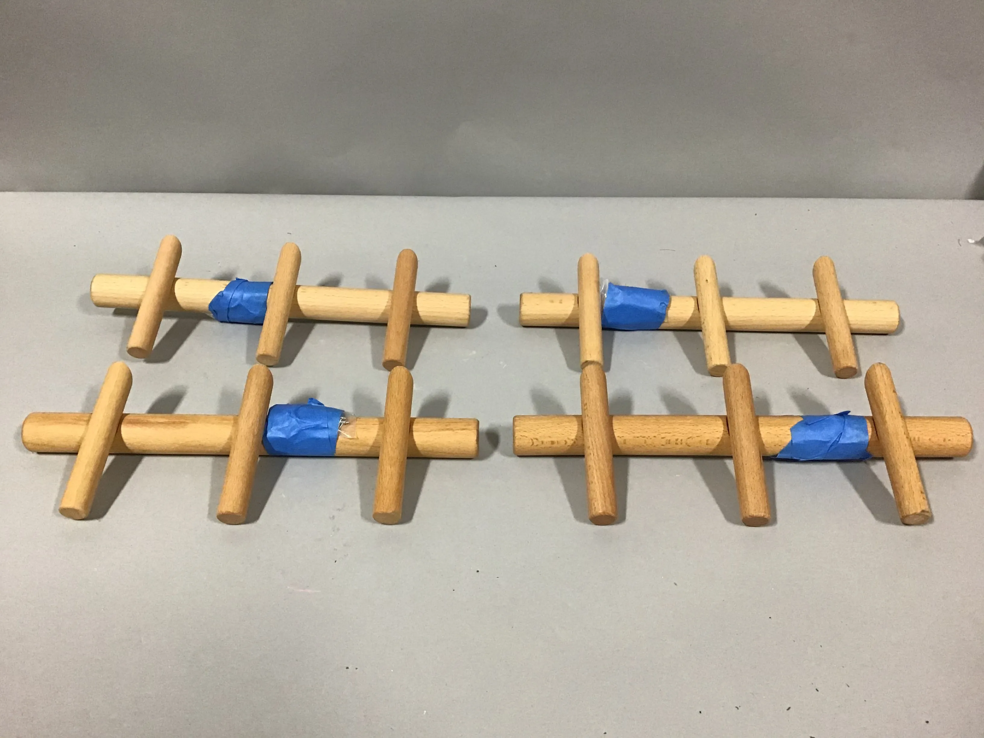 3 peg wooden wall hooks 