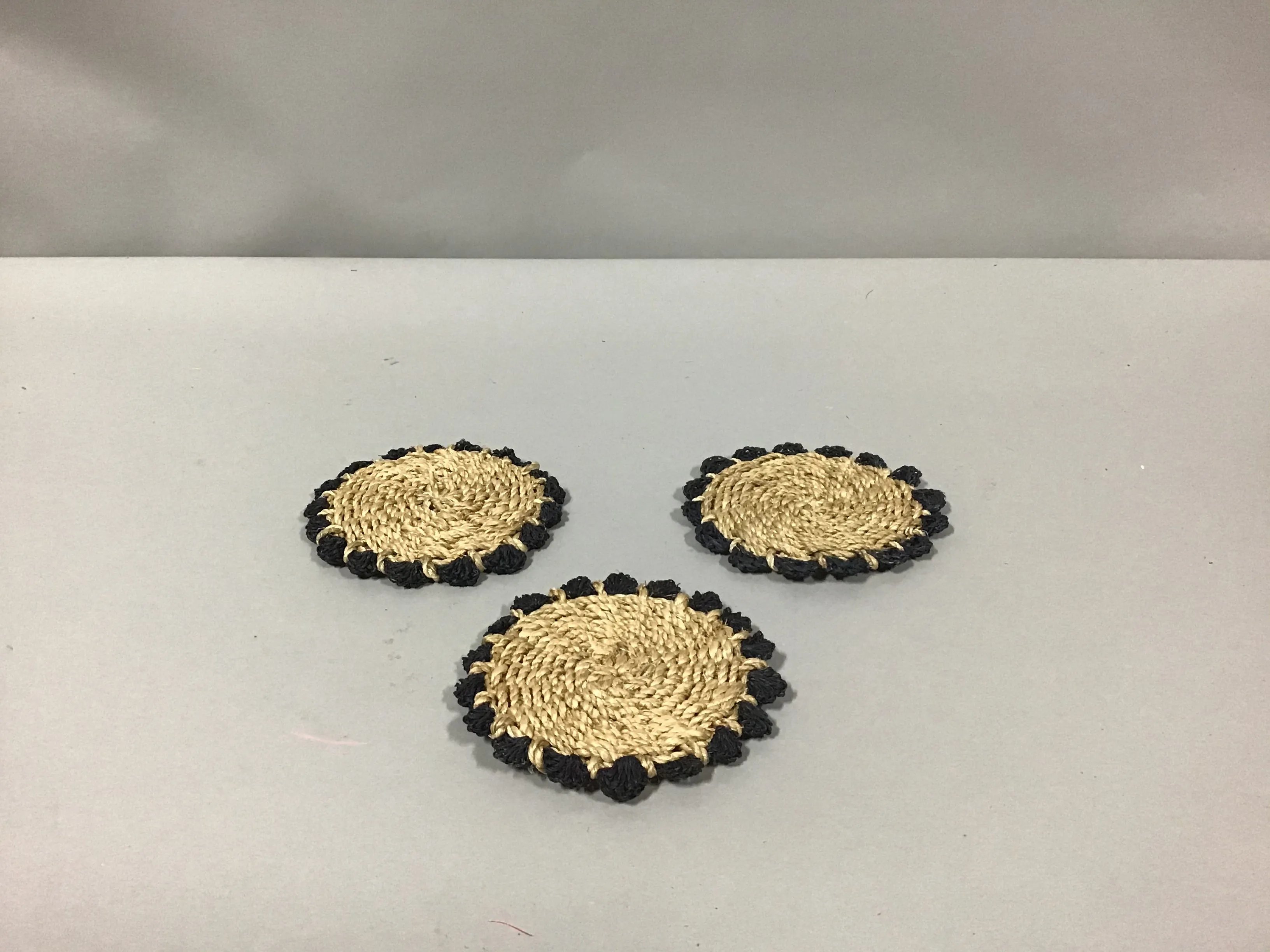 woven coasters black trim serena and lily catalina coaster black trim