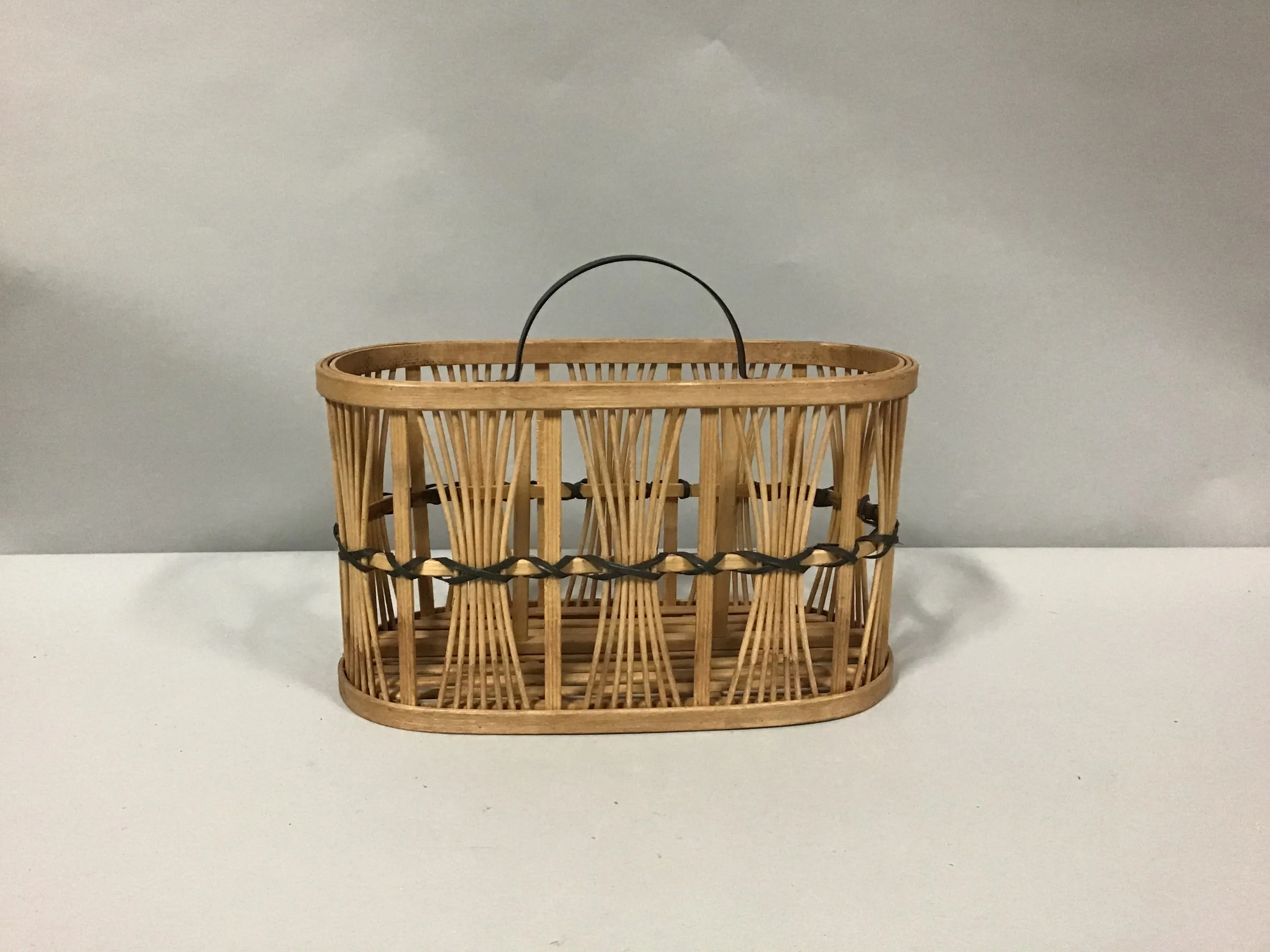 magazine holder open weave basket with 14"wx 8"h