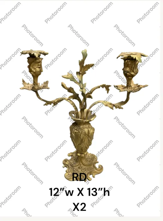 barroco candleabra for 2 12x13H