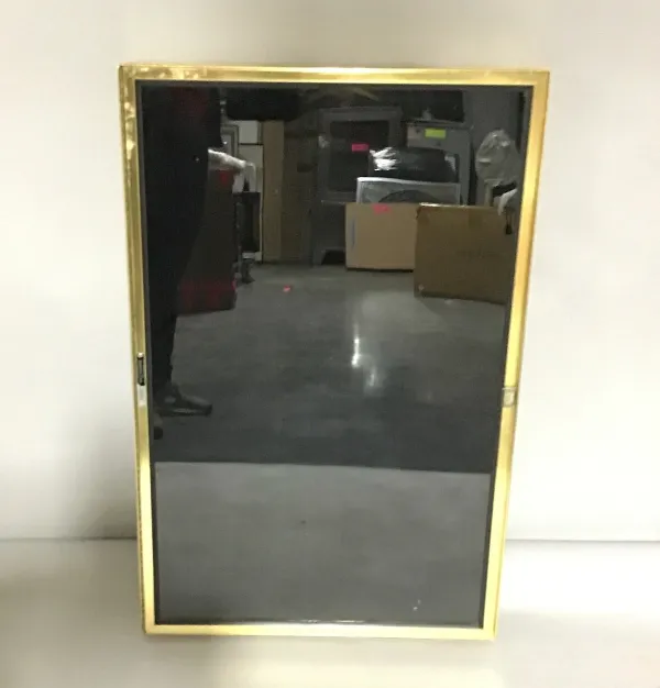 brass and glass jewelry display box 