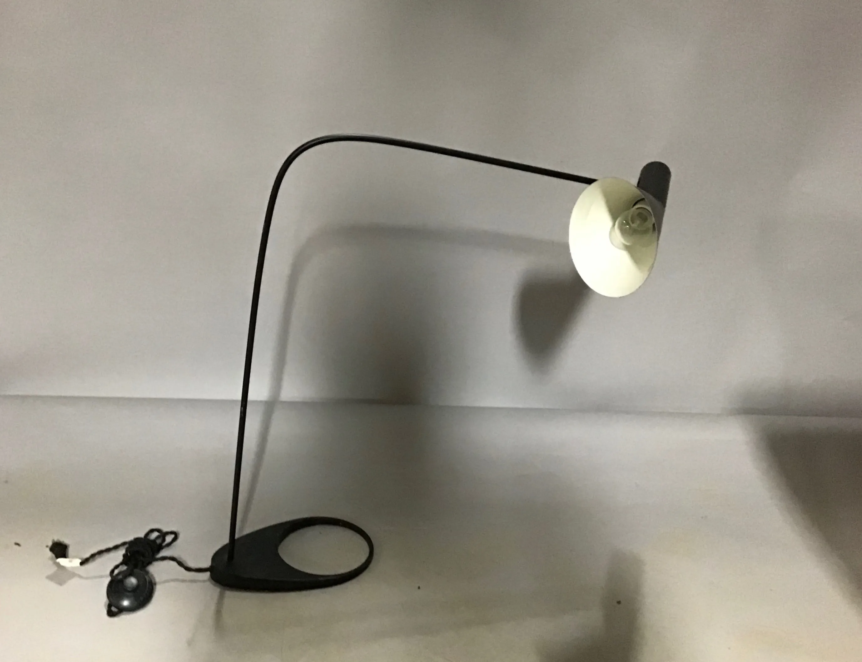black standing lamp danish louis poulsen with bend  