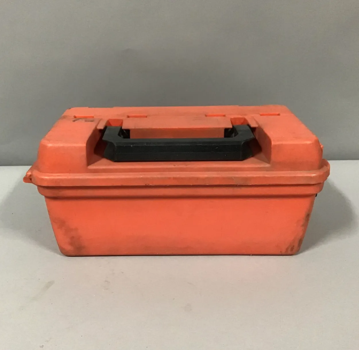 tool container plastic orange 