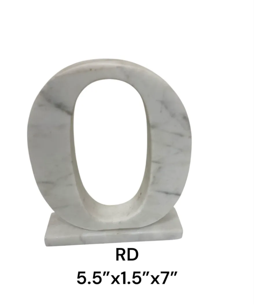 marble o letter on stand