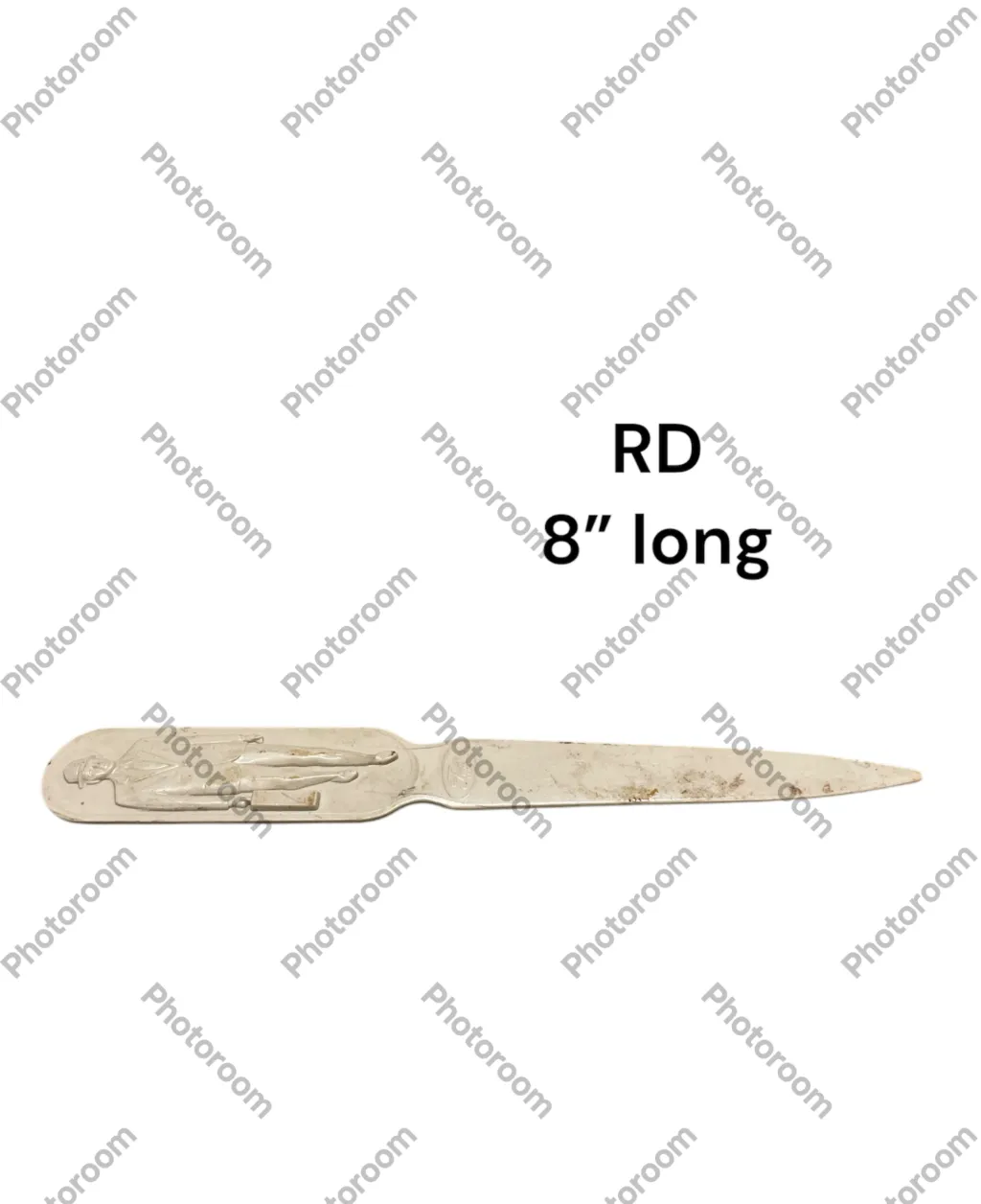 man walking relief letter opener silver
