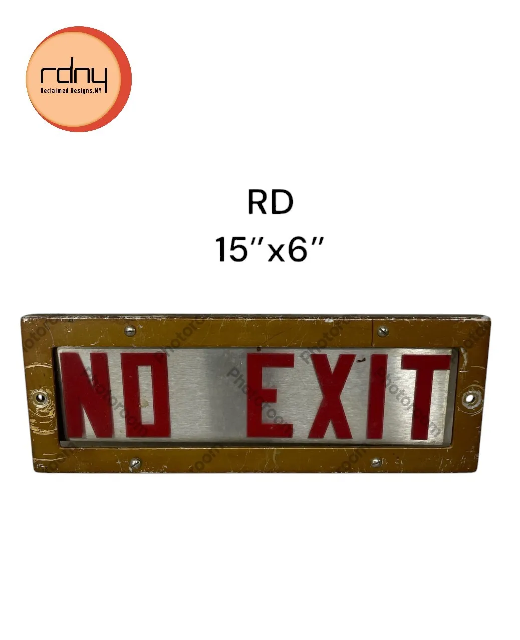 vintage "No Exit "sign in frame