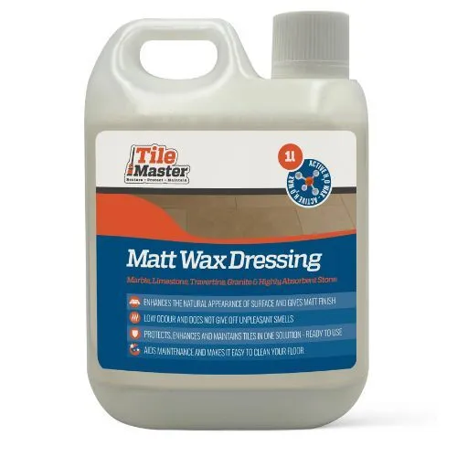 Matt wax dressing for natural stone
