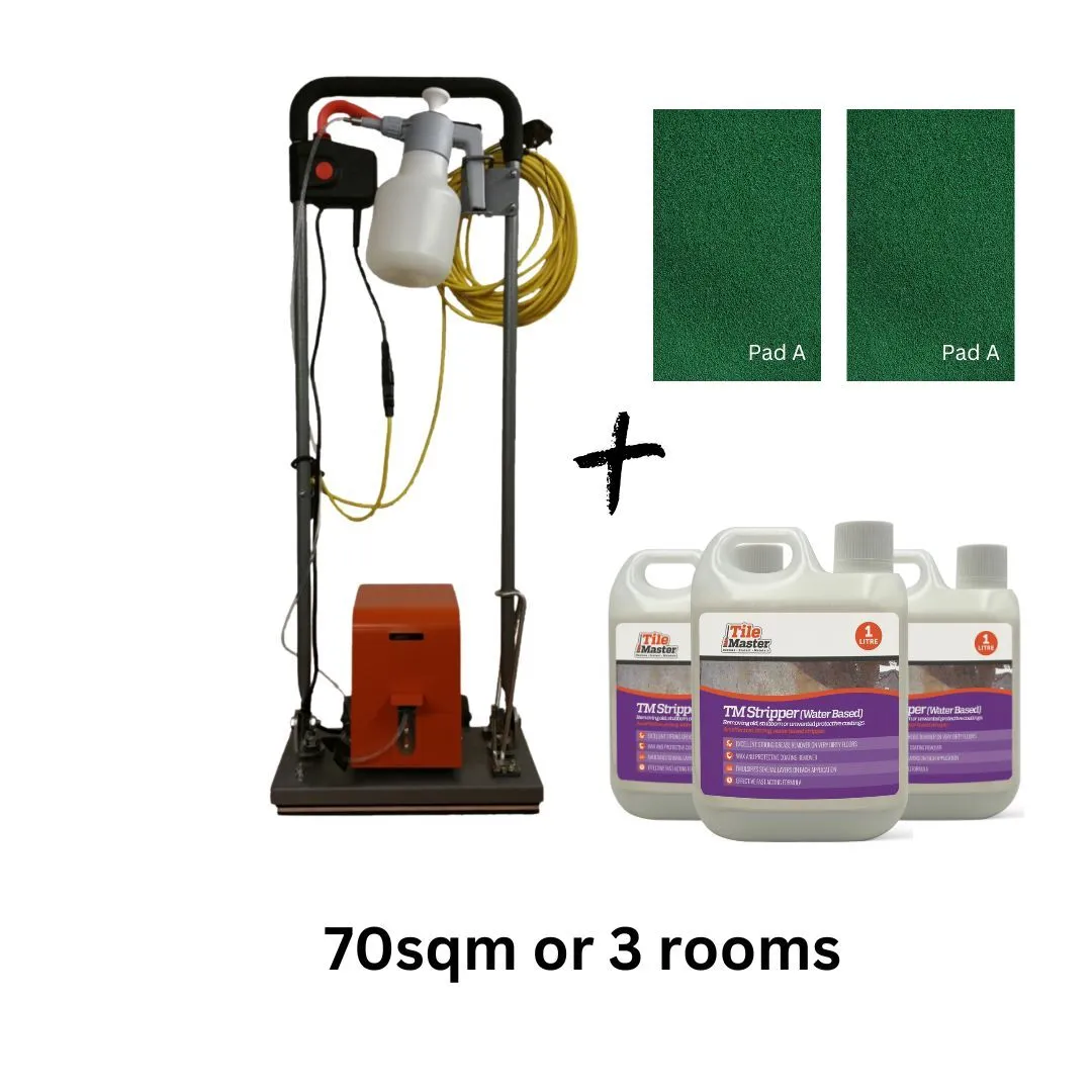 Natural stone strip and clean 70m2