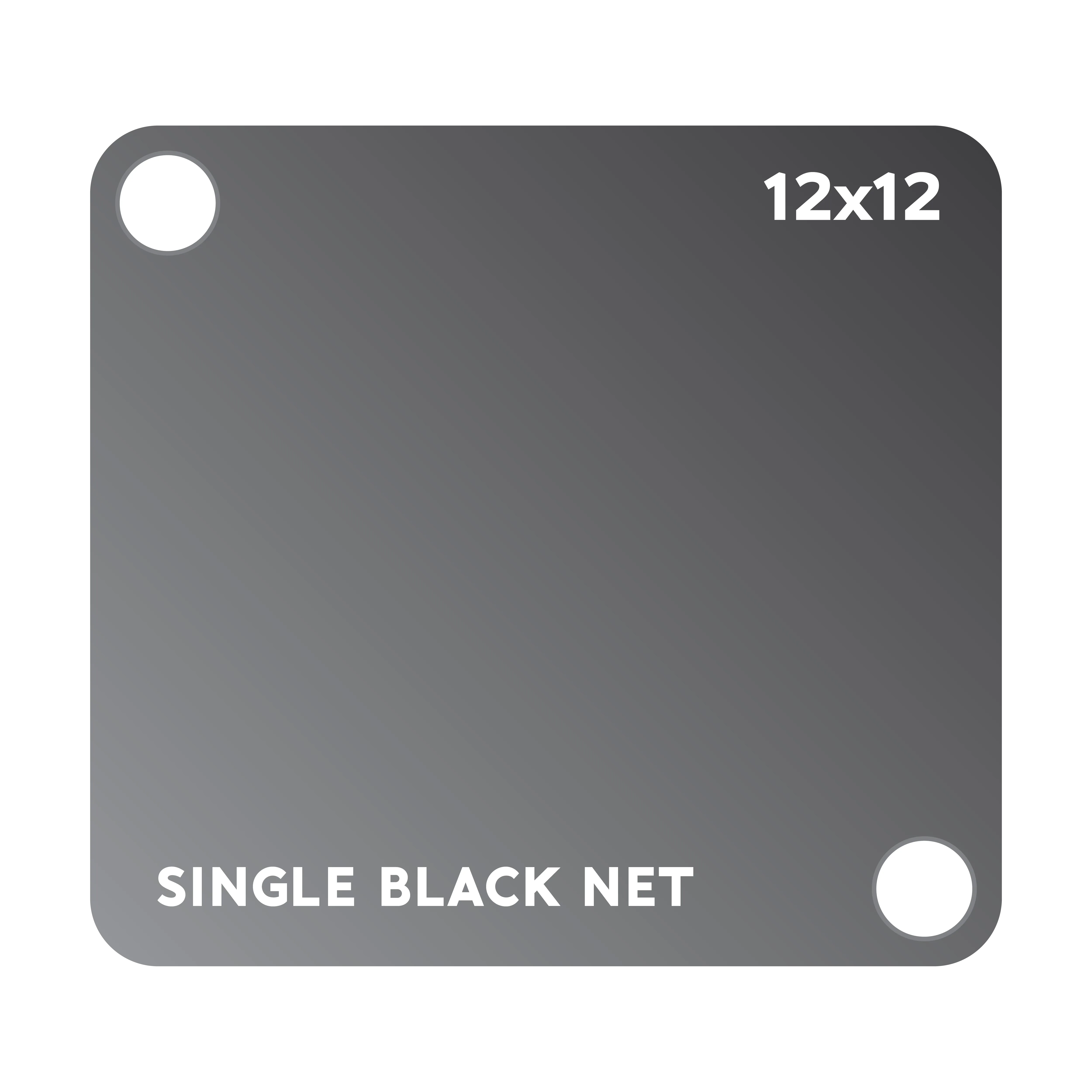 Single Black stopnet 4mx4m / 12'x12'