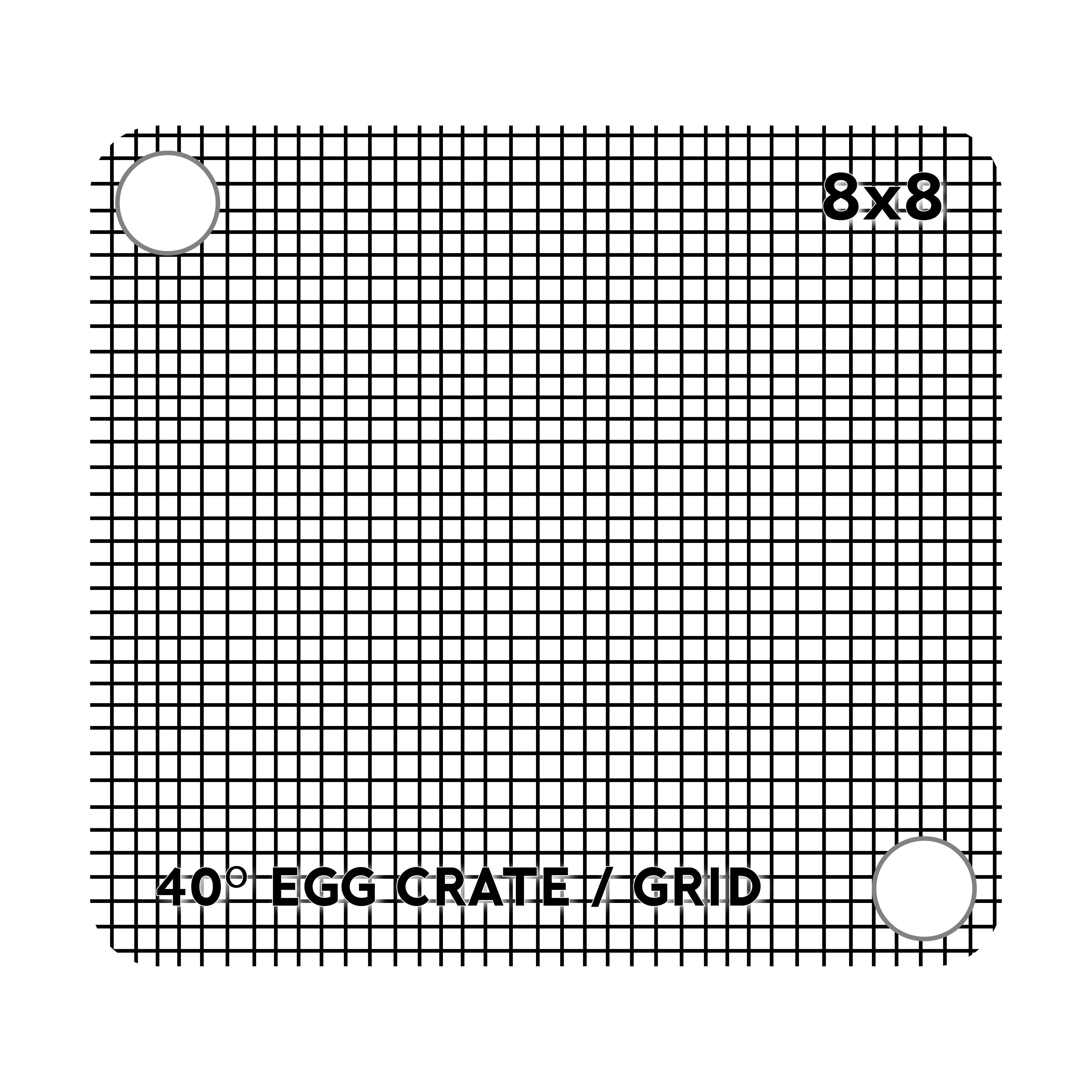 40º Egg Crate / Grid 2.4mx2.4m / 8'x8'