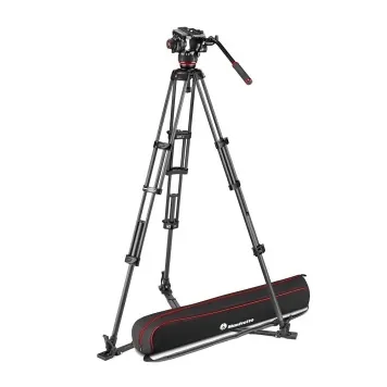 Manfrotto 504X Fluid Video Head met Alu Twin leg tripod GS