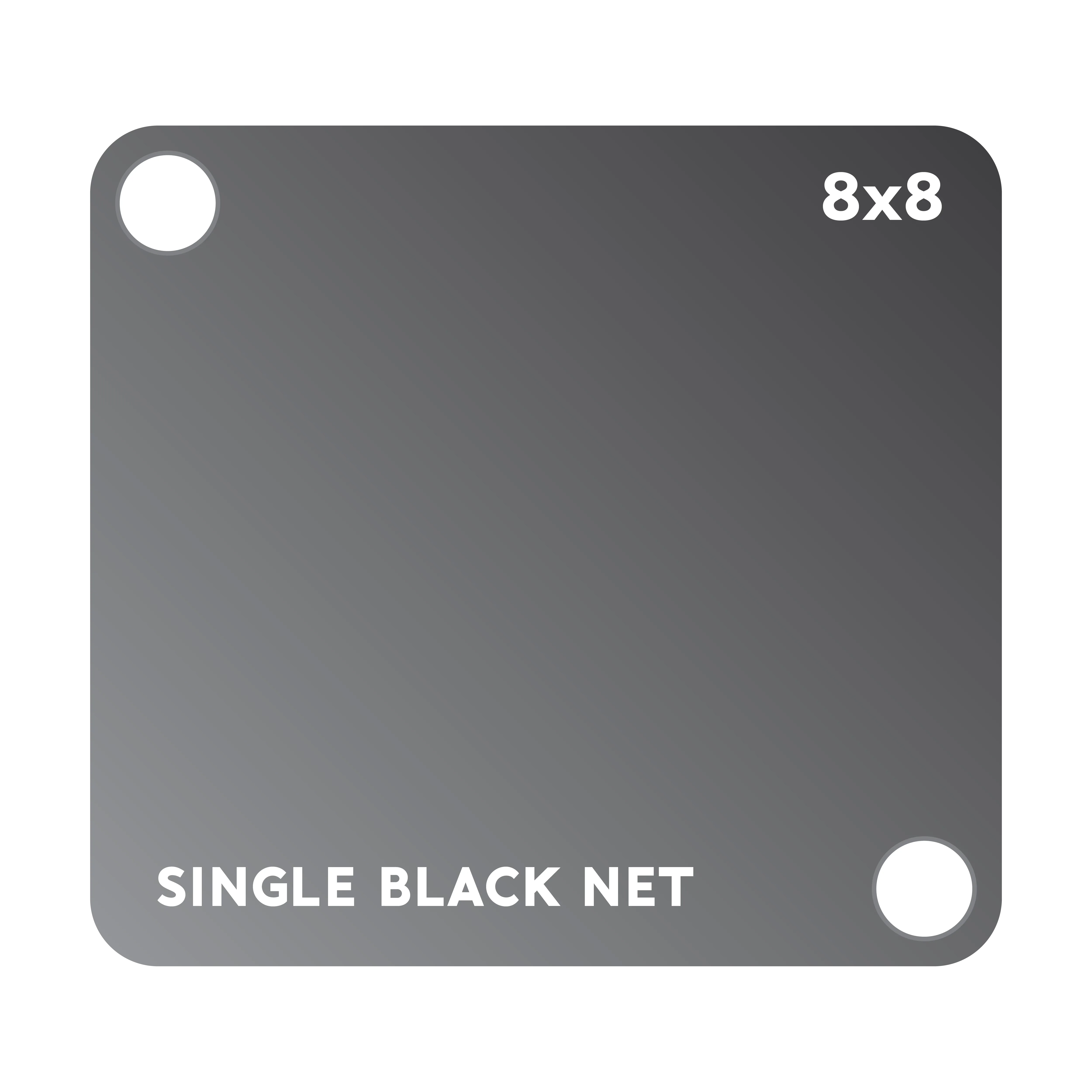 Single Black stopnet 2.4mx2.4m / 8'x8'