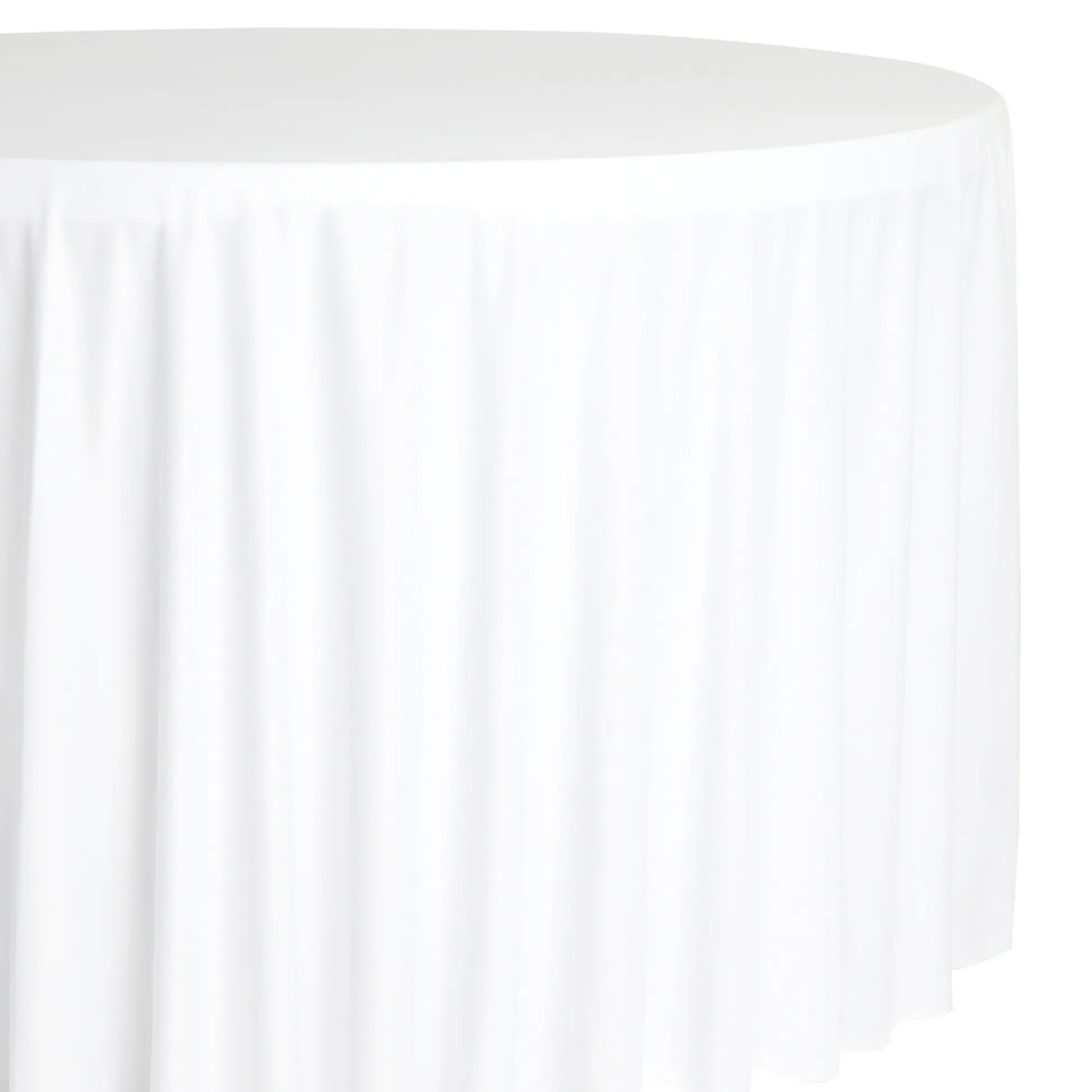  120" White Round Scuba Tablecloth