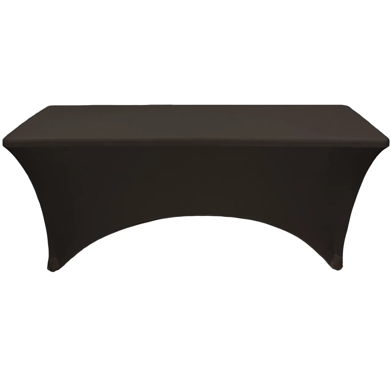 8ft Black Spandex Table Cloths (Open Back - Vendor Style)