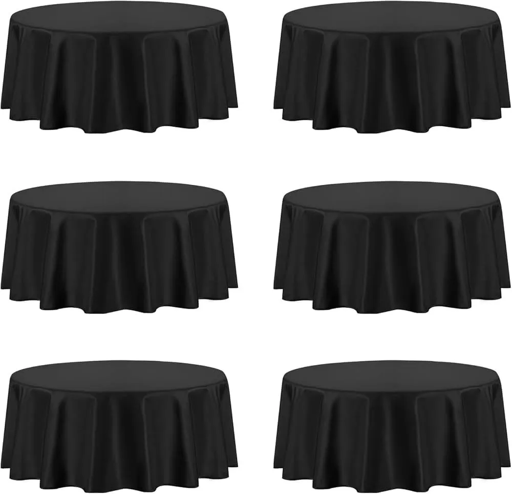 Black round linen - 120 inch