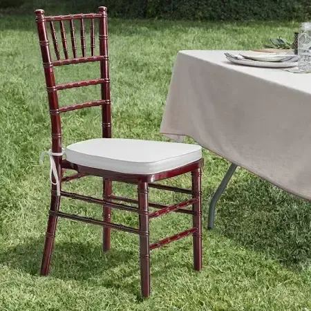  Chiavari Chair – Espresso Brown with Ivory Cushion