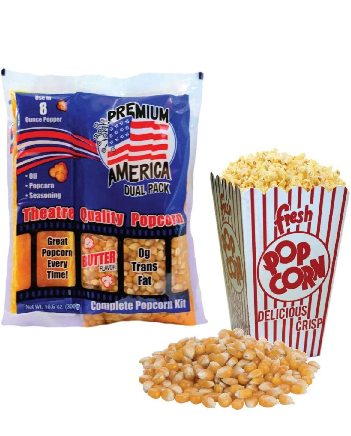 8oz Popcorn Kettle portion bags with butter 