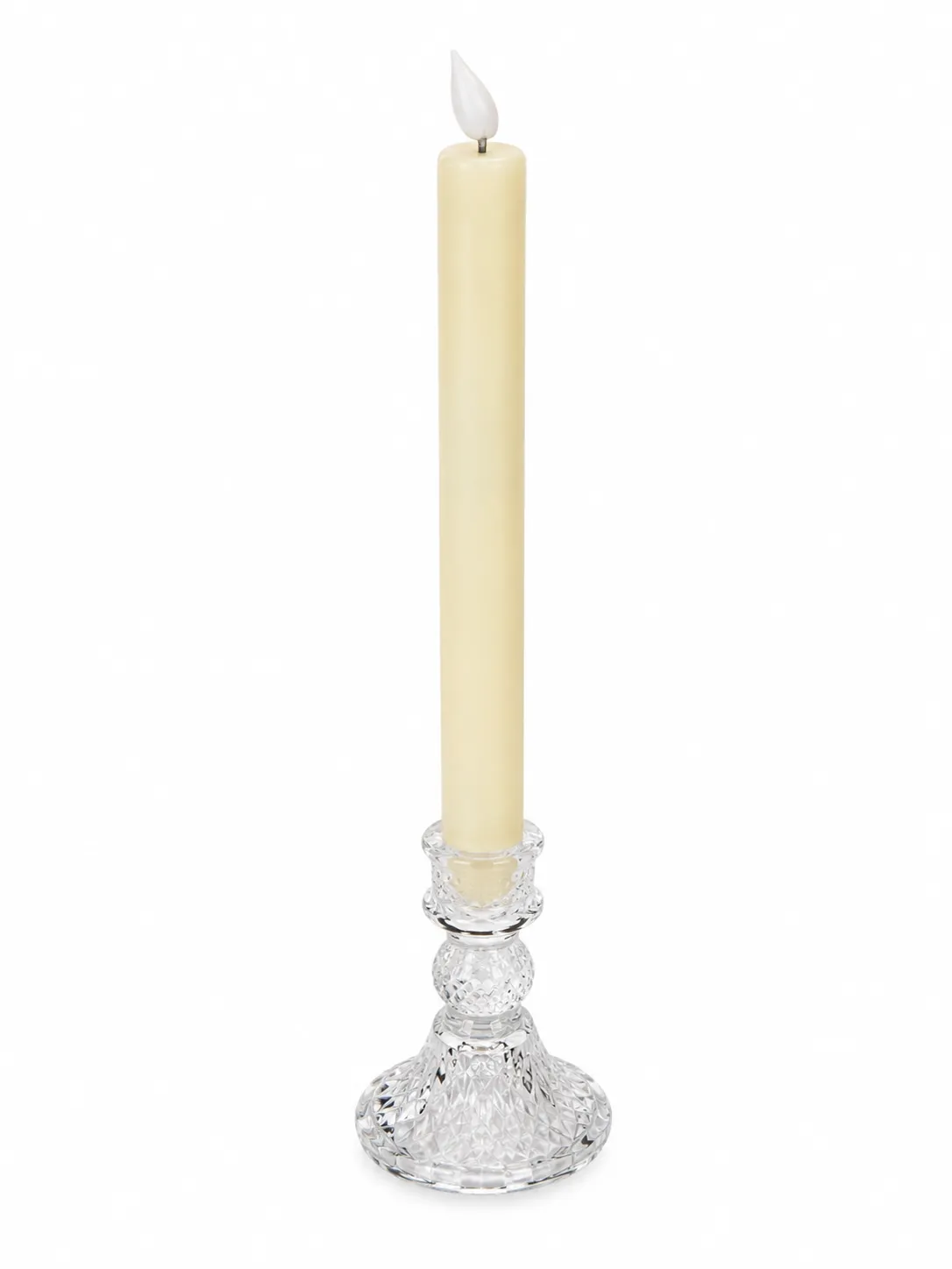 Clear Glass Candle Holder