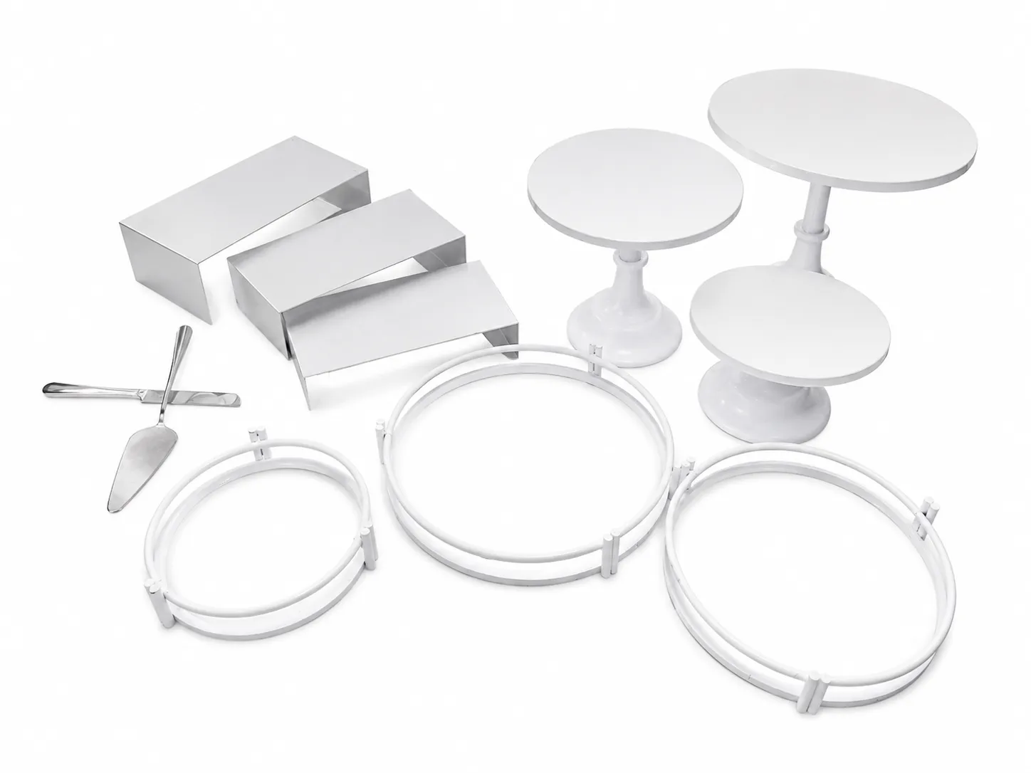 White Metal Serving Pieces