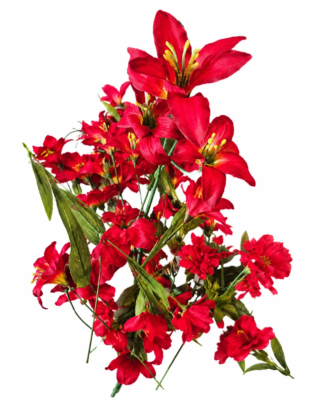 Assorted Red Silk Flowers