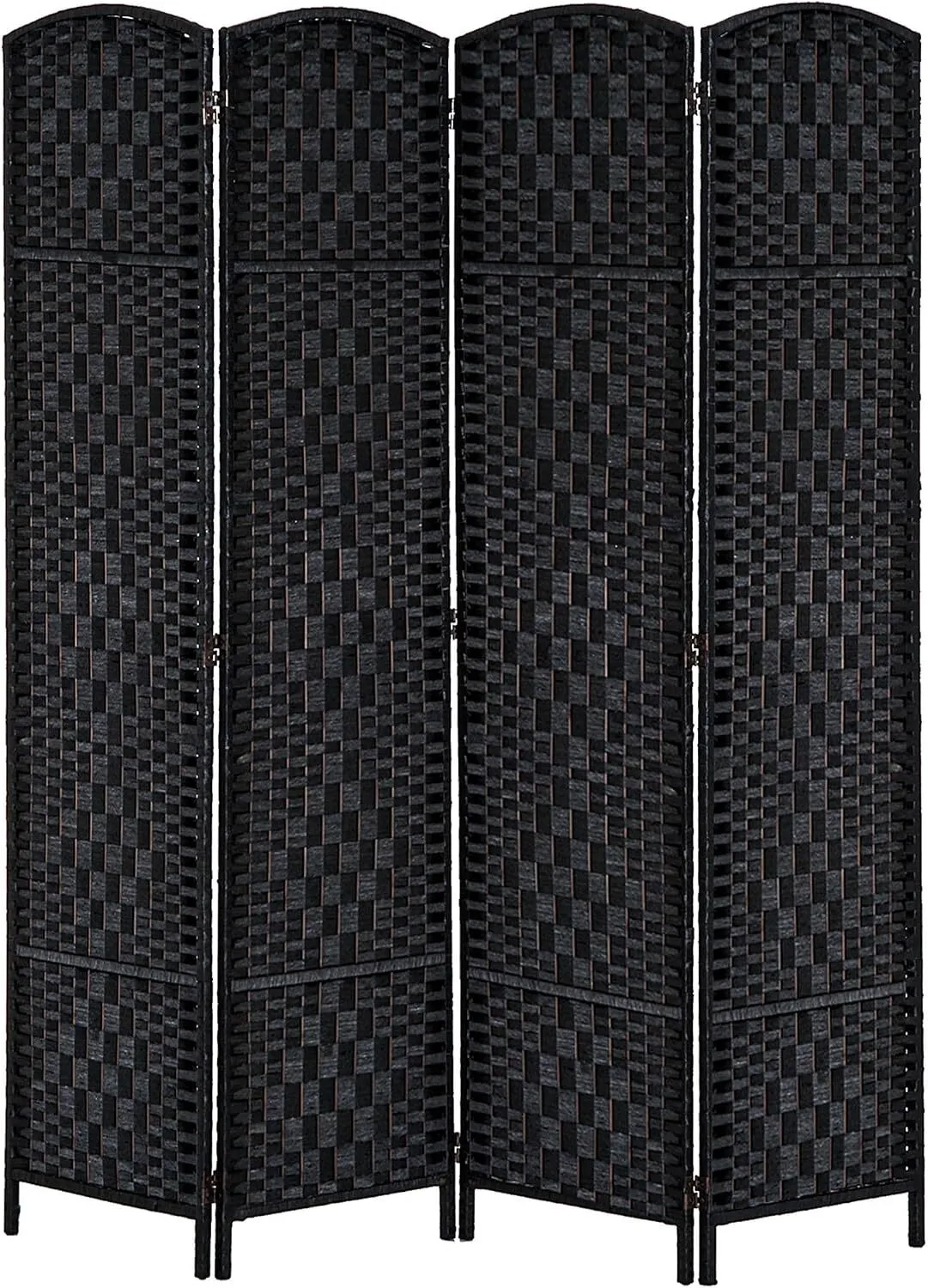 Black Folding Privacy Screen – 4 Panel