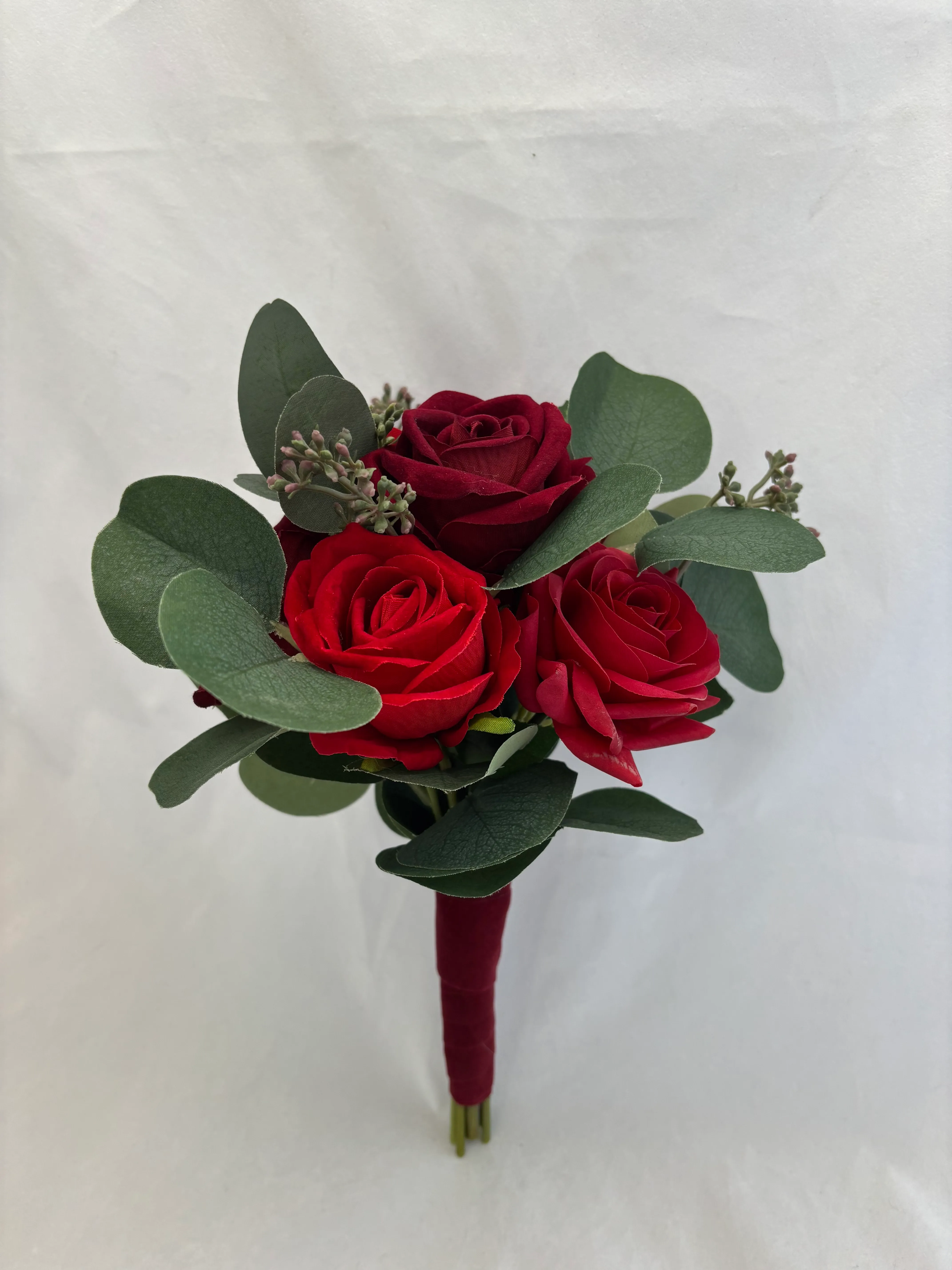 Classic Red Rose Bridesmaid Bouquet