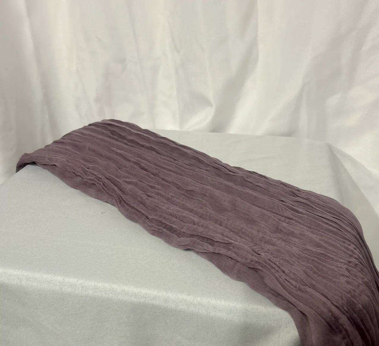 Dusty Purple 10ft Cheesecloth Table Runner