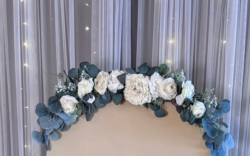 Classic White Premade Floral Swag 1 piece