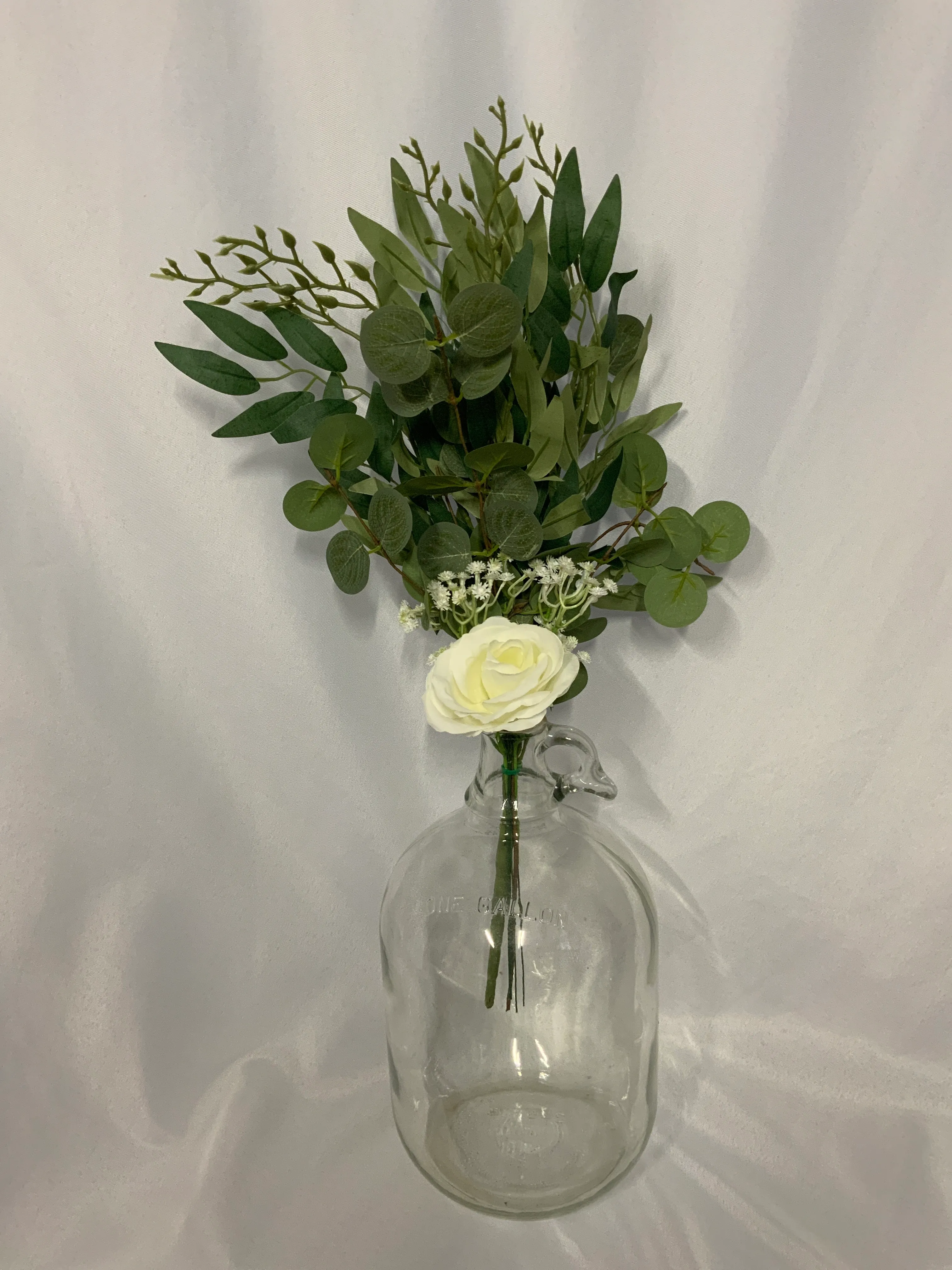 Classic White Premade Floral XL Vase 