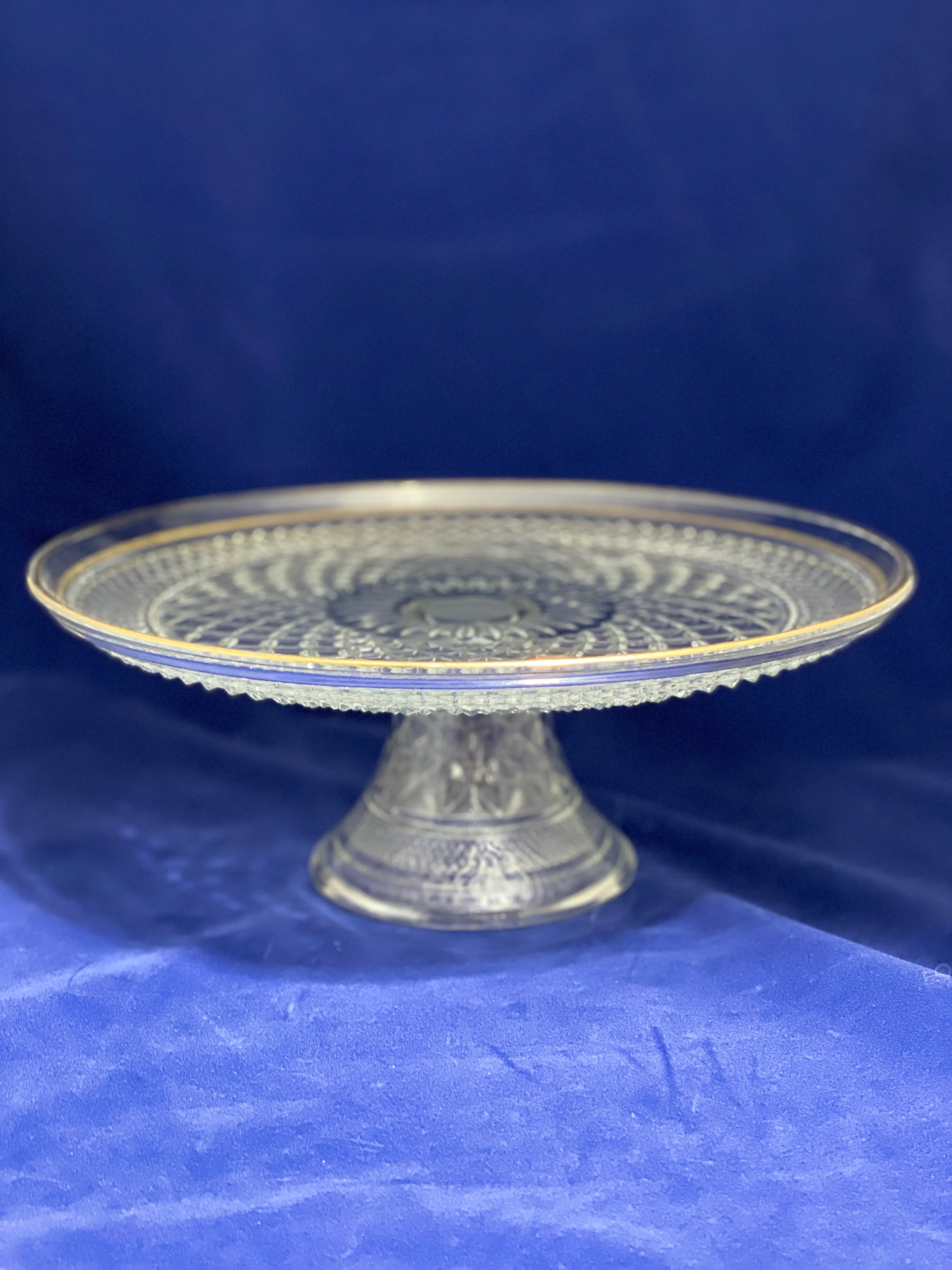 Vintage Clear Cake Stand 3