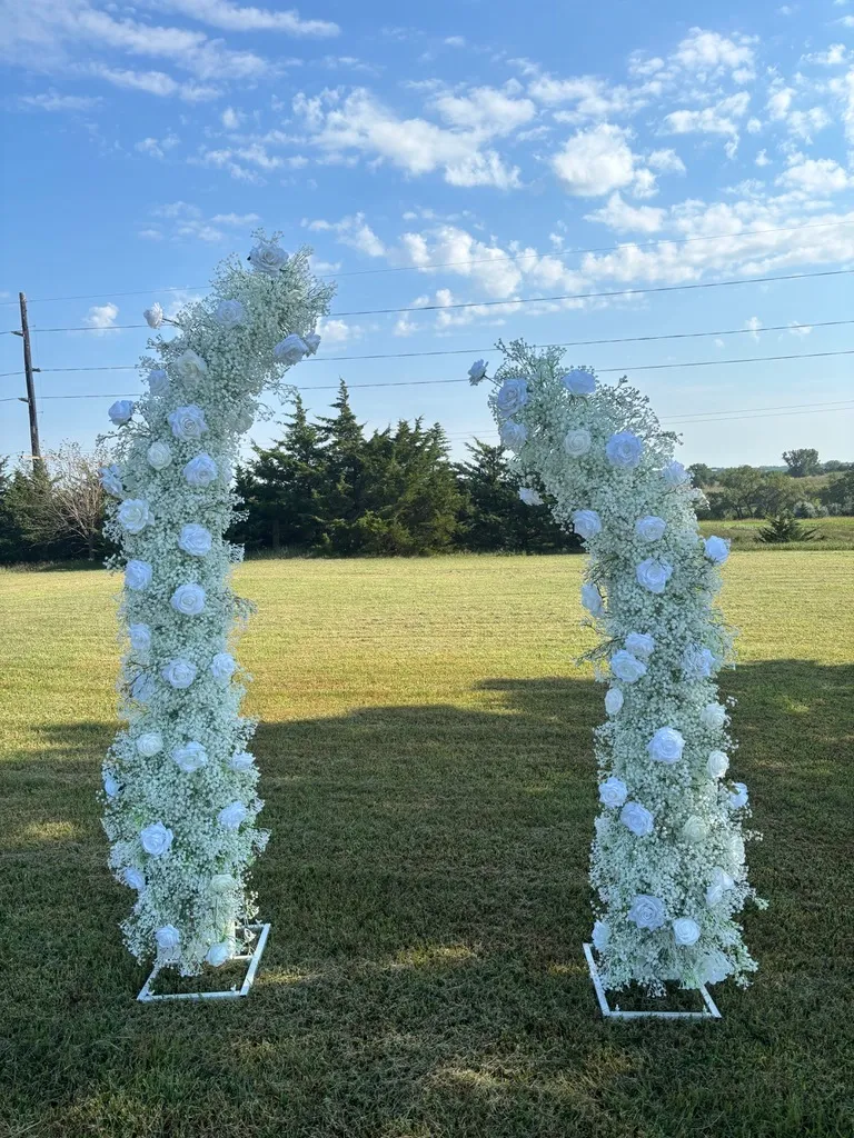 White Roses & Baby's Breath Floral Arch