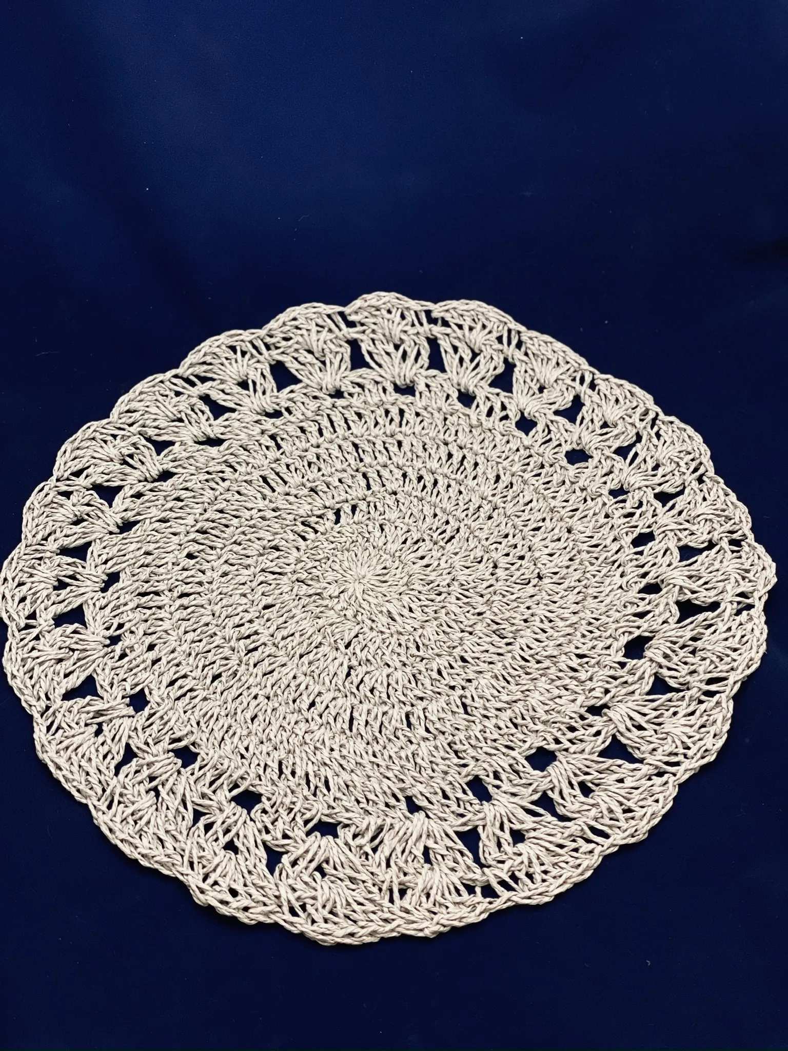 15 Inch Grey Knitted Centerpiece Base