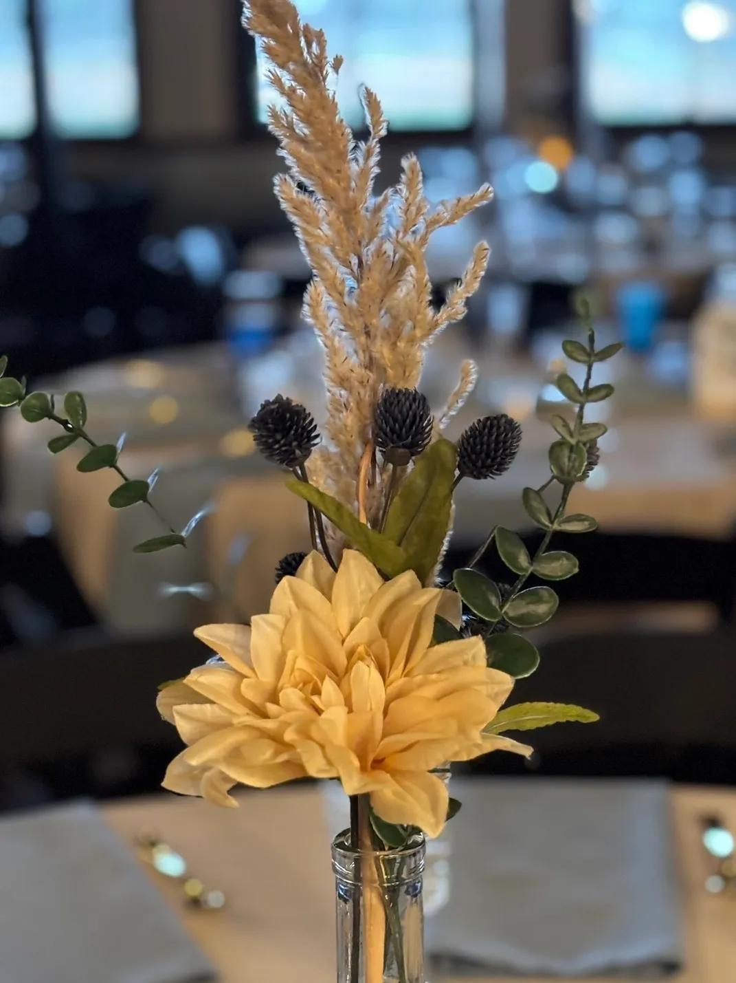 Medium Dried Fresh Pampas (single stem)