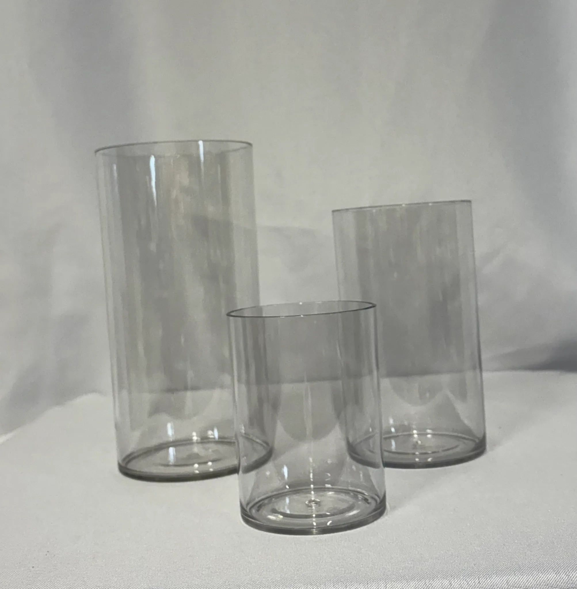 3 Piece Acrylic Vase with Candle