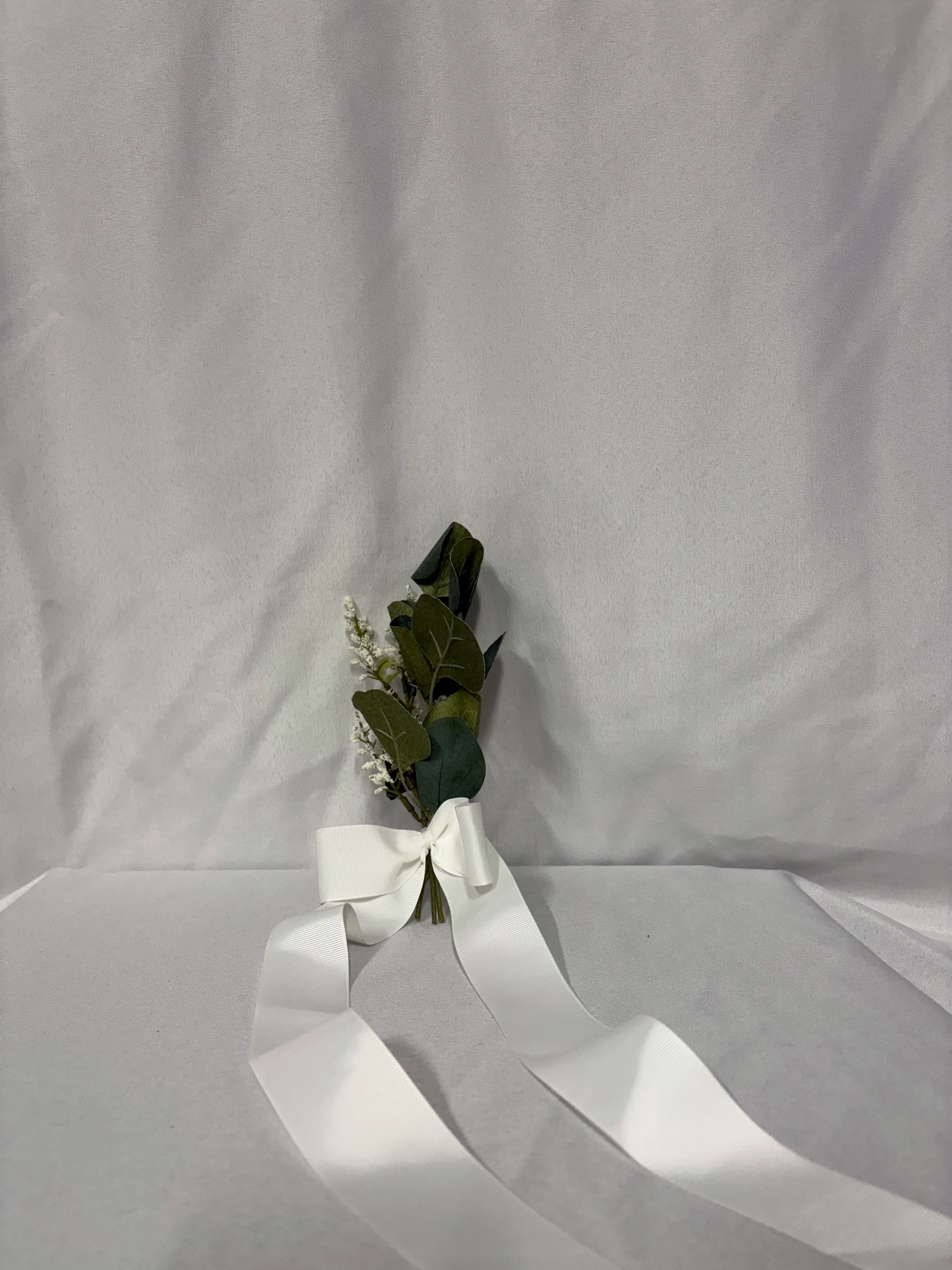 Eucalyptus w/ Ribbed Ribbon (Set of 7)