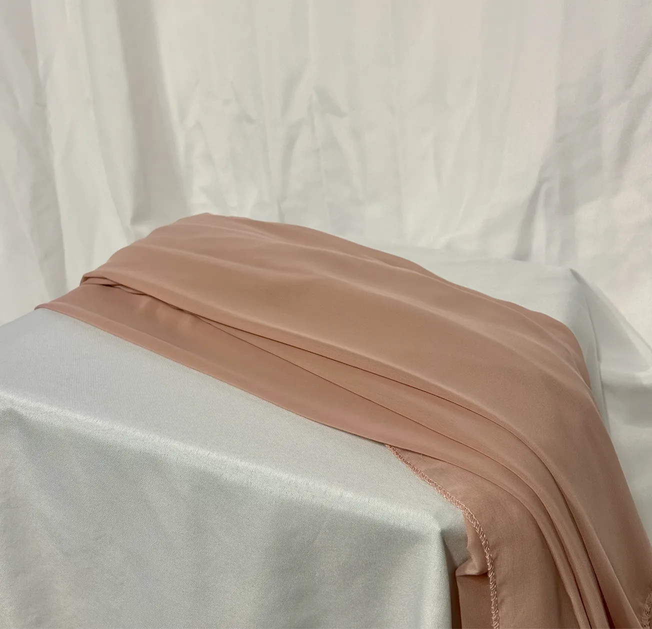 Dusty Rose 14 ft Chiffon Table Runner