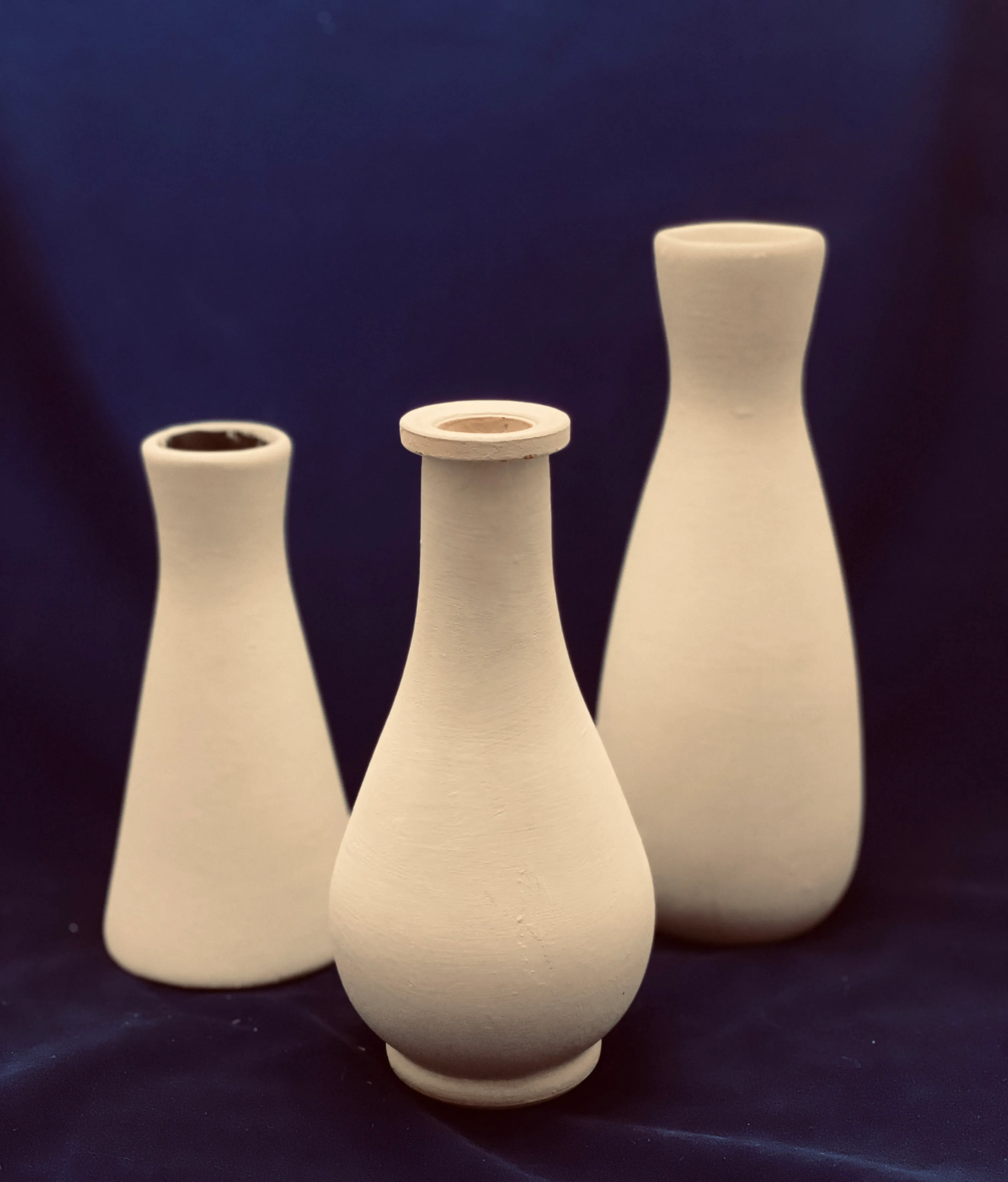 Beige Medium Vase—Painted