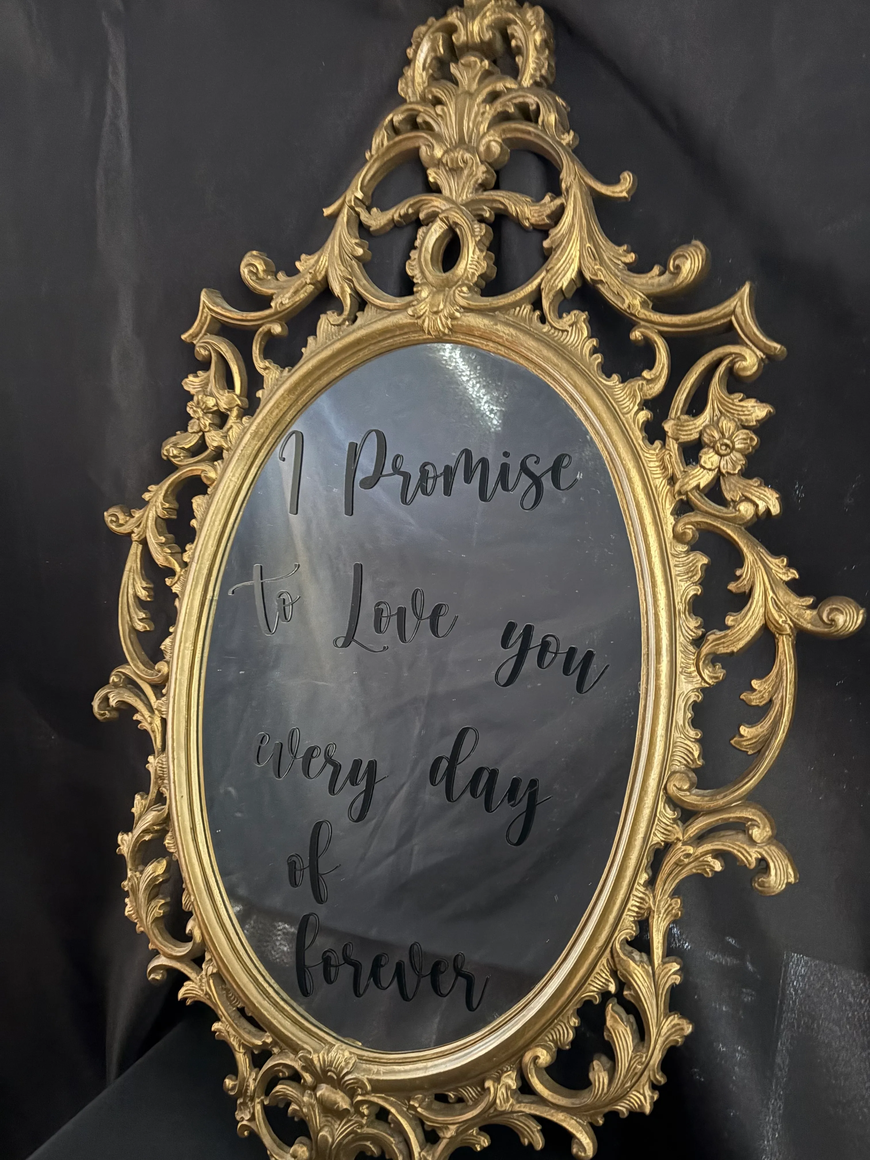 Gold Vintage Mirror Sign