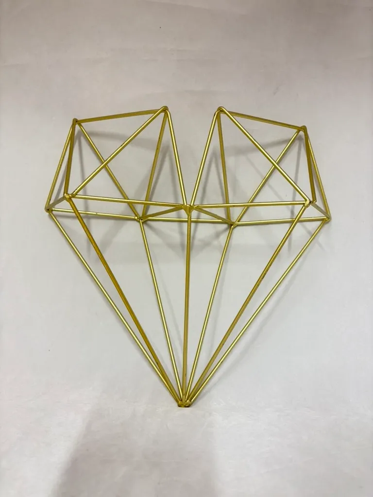 Gold Geometric Heart 
