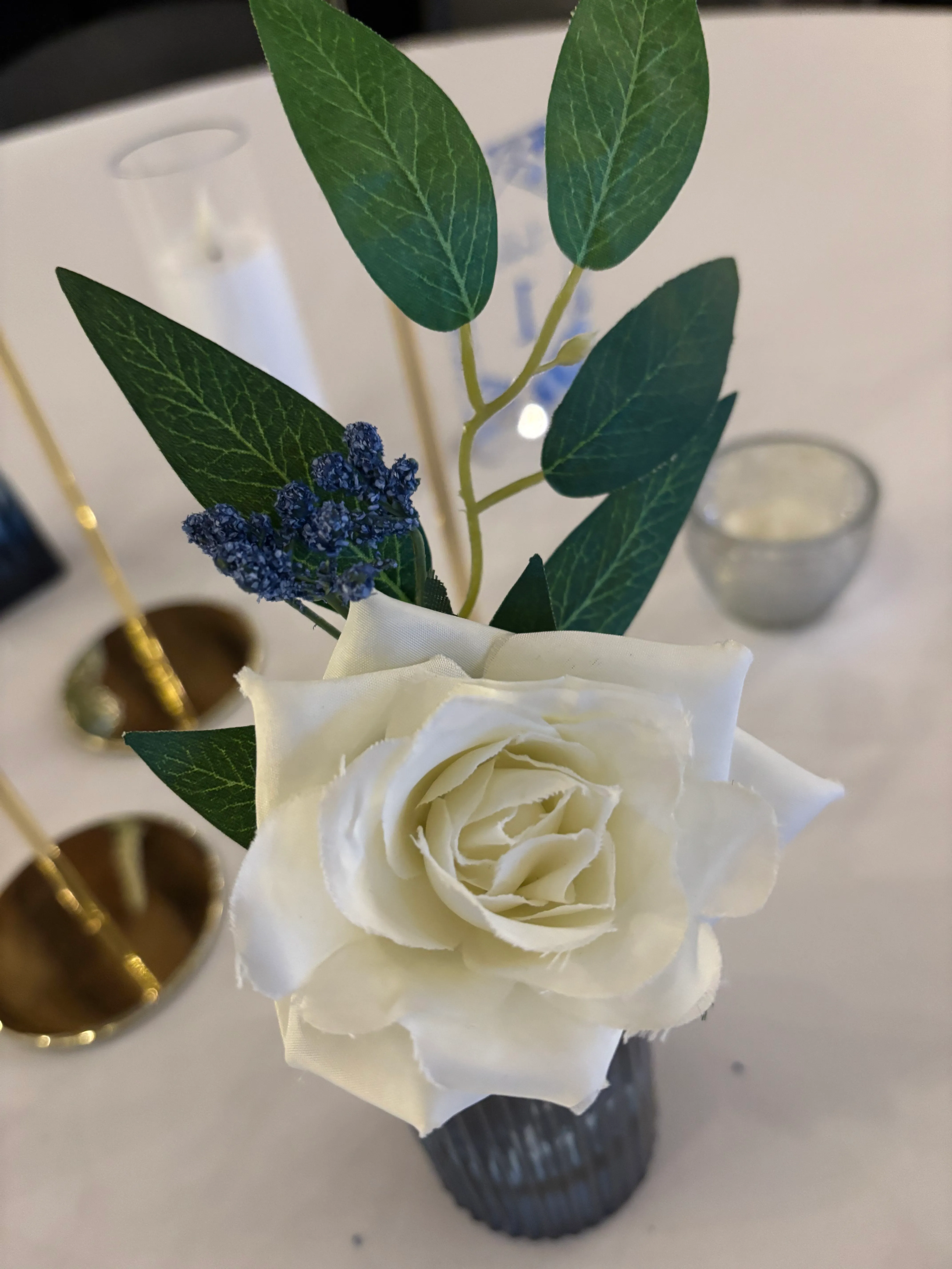 Blue Premade Floral Small Vase 2