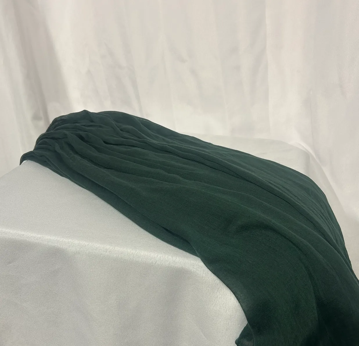 Dark Emerald Green 14ft Cheesecloth Table Runner