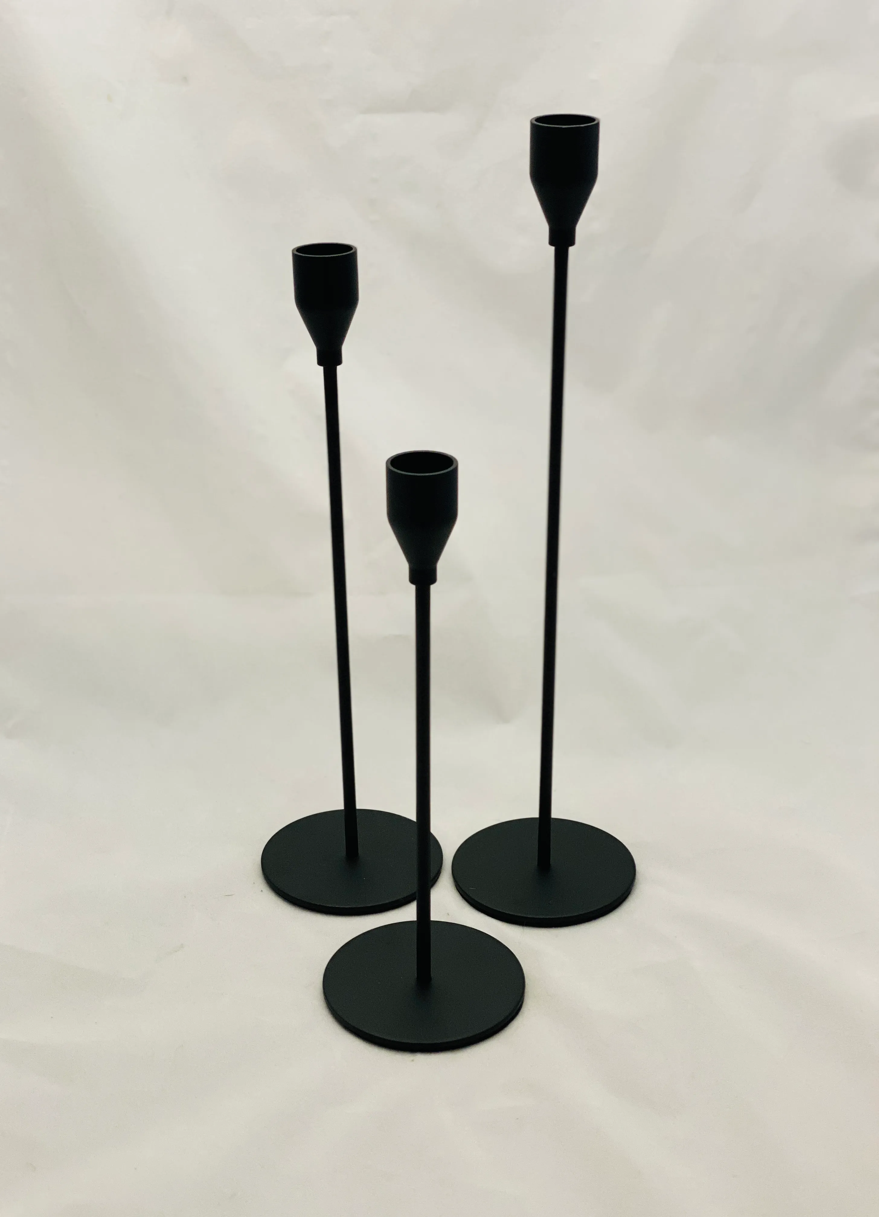 Black Tall Taper 3pc Set