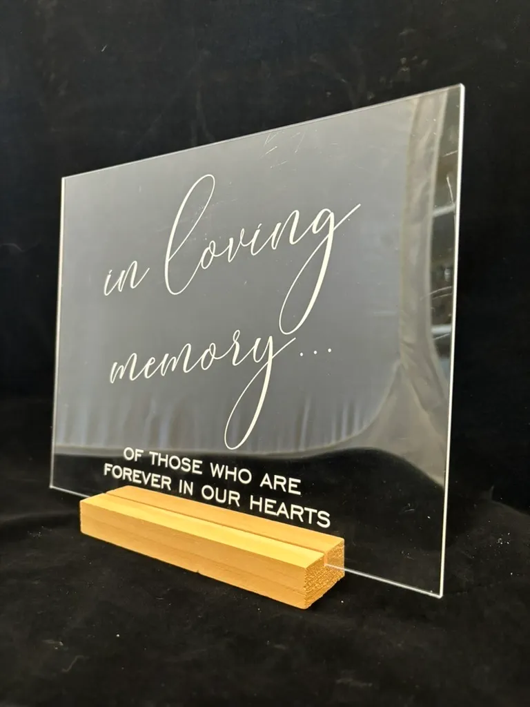 Acrylic Memorial Sign