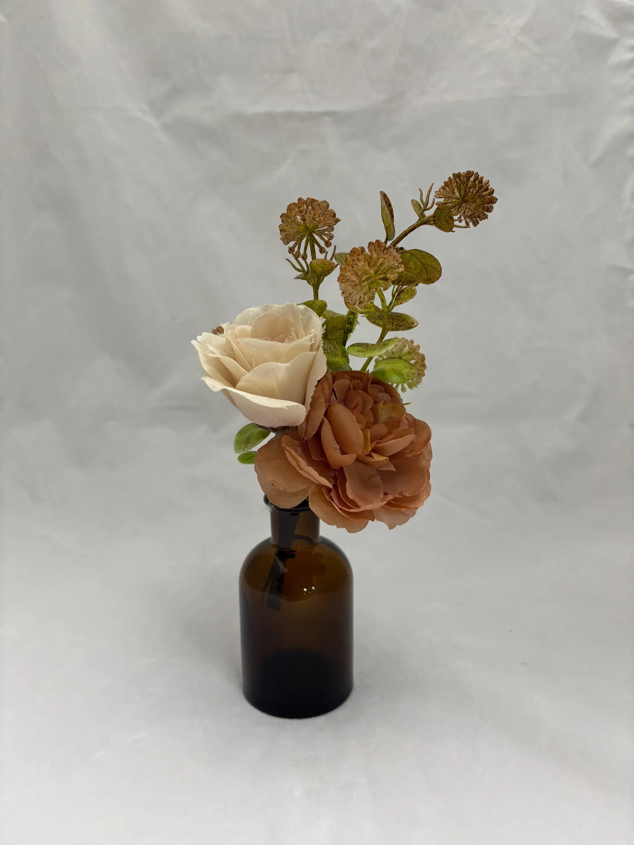 Nude & Brown Premade Floral Small Vase 5