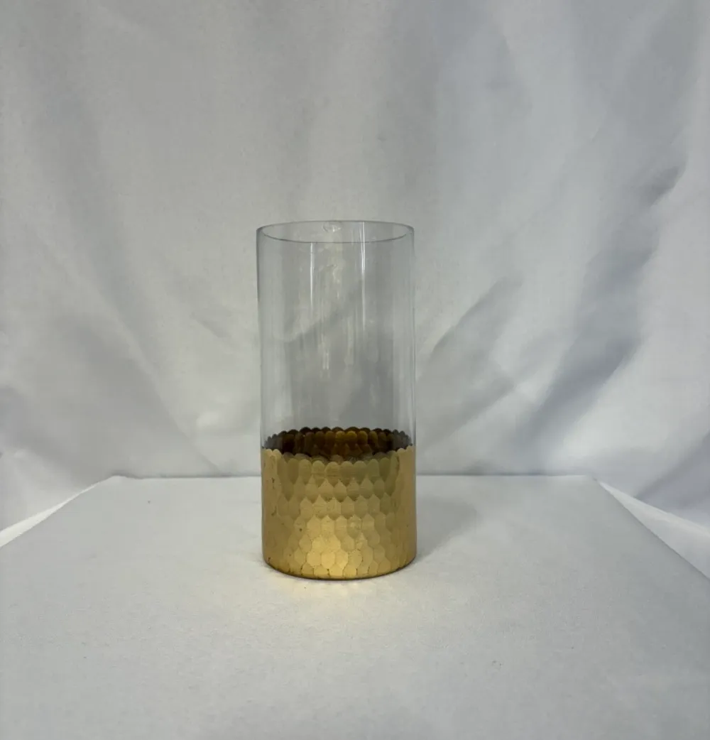 Gold and Clear Vase Large
