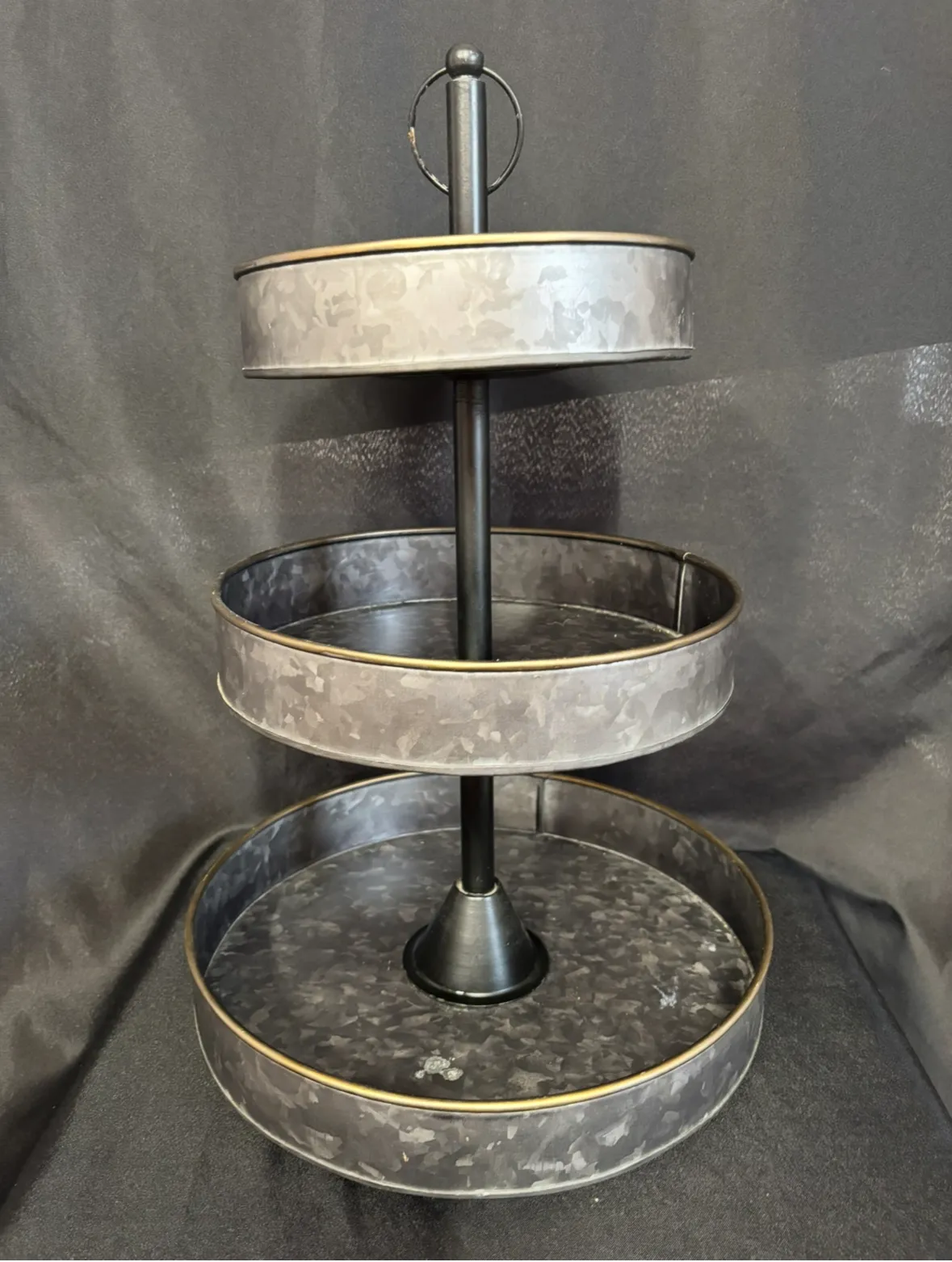 Galvanized 3 Tier Cupcake Stand 