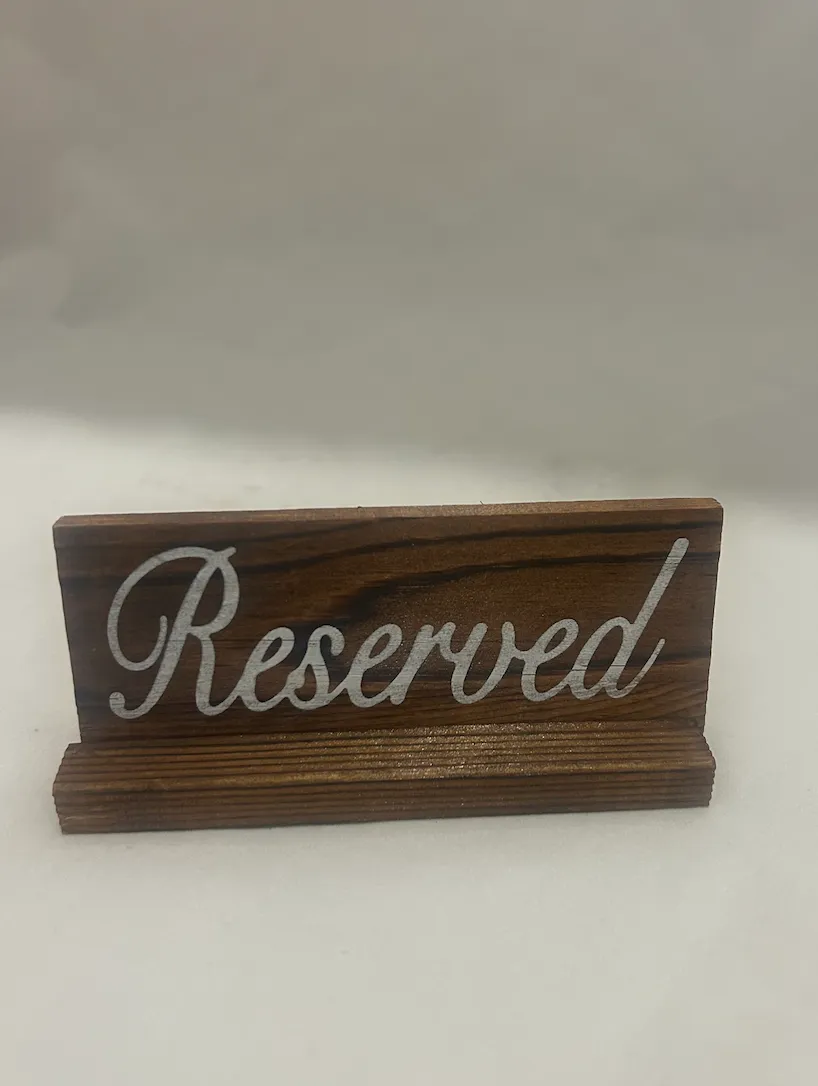 Rustic Reserved Sign (Set of 10)