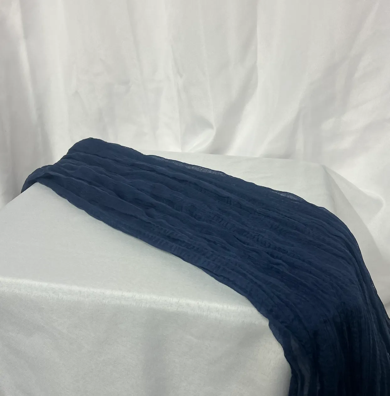 Navy 10 Ft Cheesecloth Runner